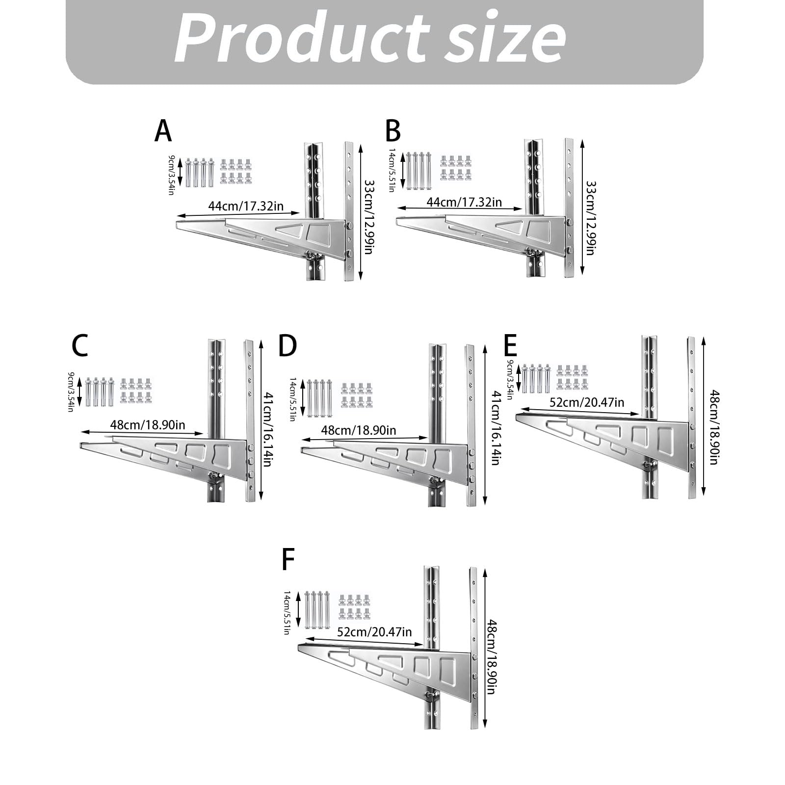 Juego de 2 soportes de pared para exteriores
