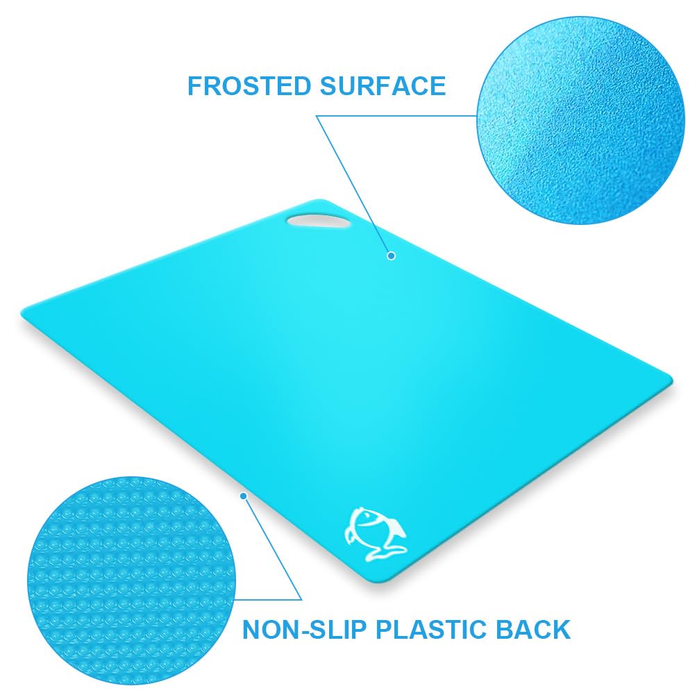 Vicloon Juego de 6 Tablas de Cortar de Plástico Flexible, BPA-Libre, Antideslizante