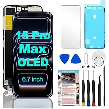 Soft OLED Screen Replacement for iPhone 15 Pro Max 6.7 inch [NOT LCD], 3D Touch Screen Display Digitizer Repair Kit Assembly with Repair Tools
