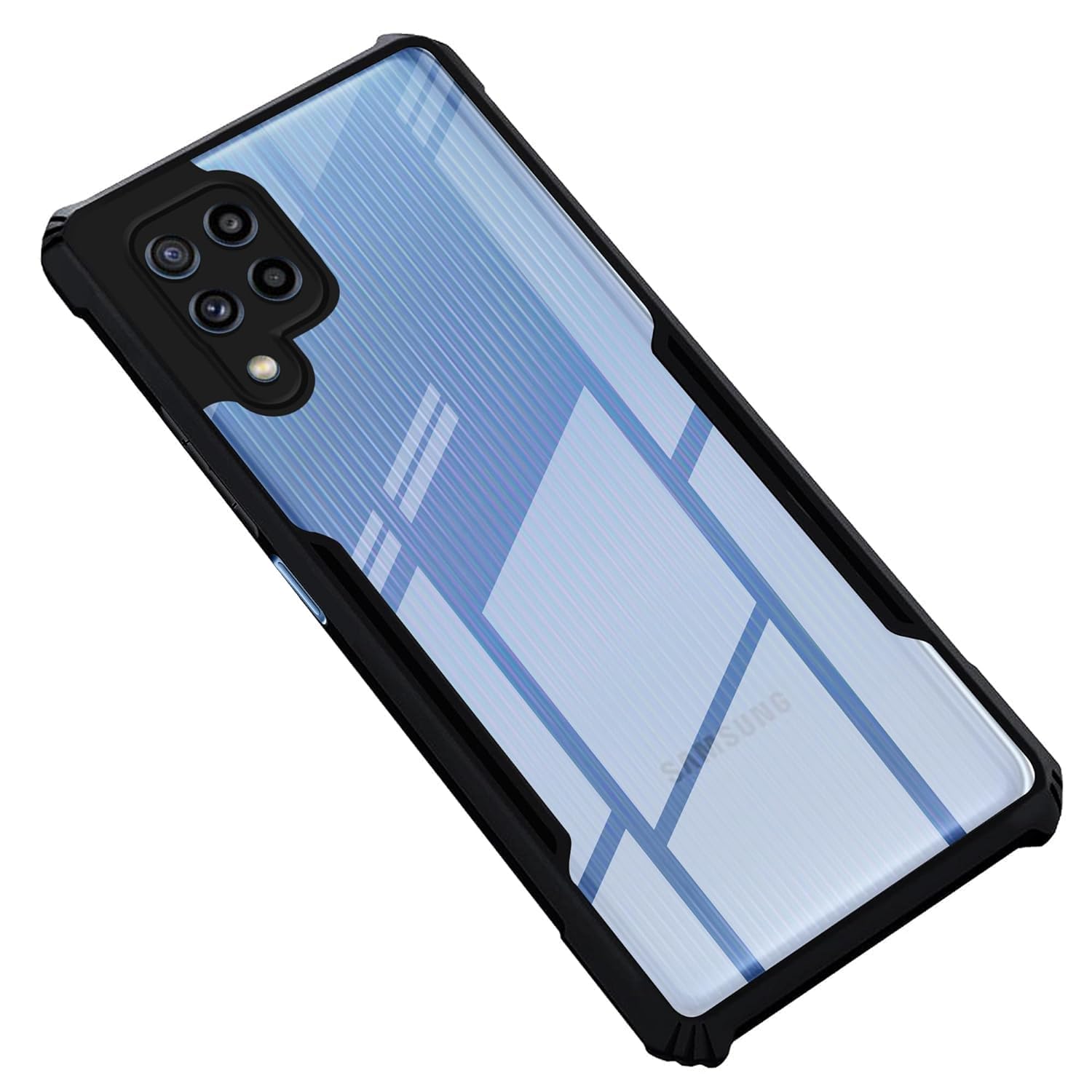 SHINESTAR Samsung Galaxy A22 4G Back Cover Case | Ultra Thin 360 Degree Protection Crystal Clear Tranparent Bumper Back Cover Case for Samsung Galaxy A22 4G - Black (B0CY3NHYW6) Amazon Price History, Amazon Price Tracker