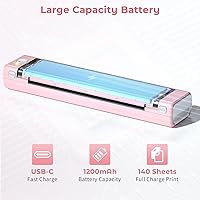 Vista 32 de Phomemo M08F - Impresoras portátiles inalámbricas para viajes, soporte de papel térmico de 8.5 x 11 pulgadas, impresora térmica Bluetooth compatible