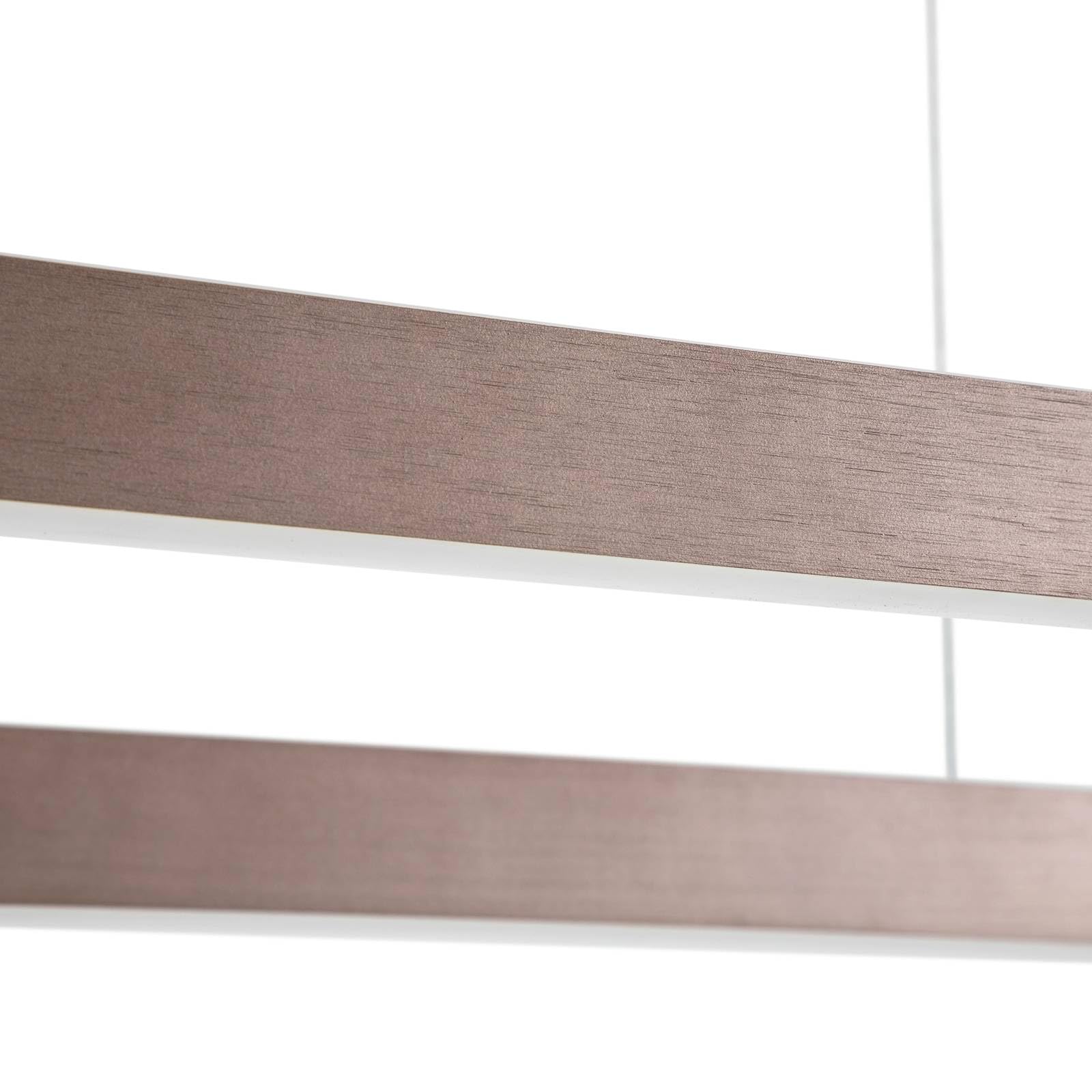 Lucande Melinay (nowoczesny) LED w kolorze brązowym wykonana z aluminium e.o. do salonu i jadalni (1 płomień