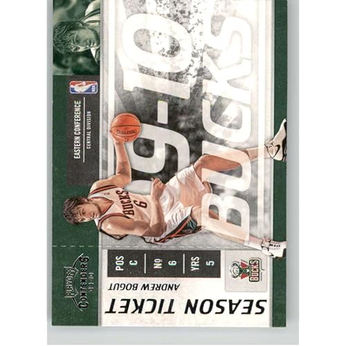 Basketball NBA 2009-10 Panini Playoff Contenders Season Ticket #62 Andrew Bogut EX+ Bucks