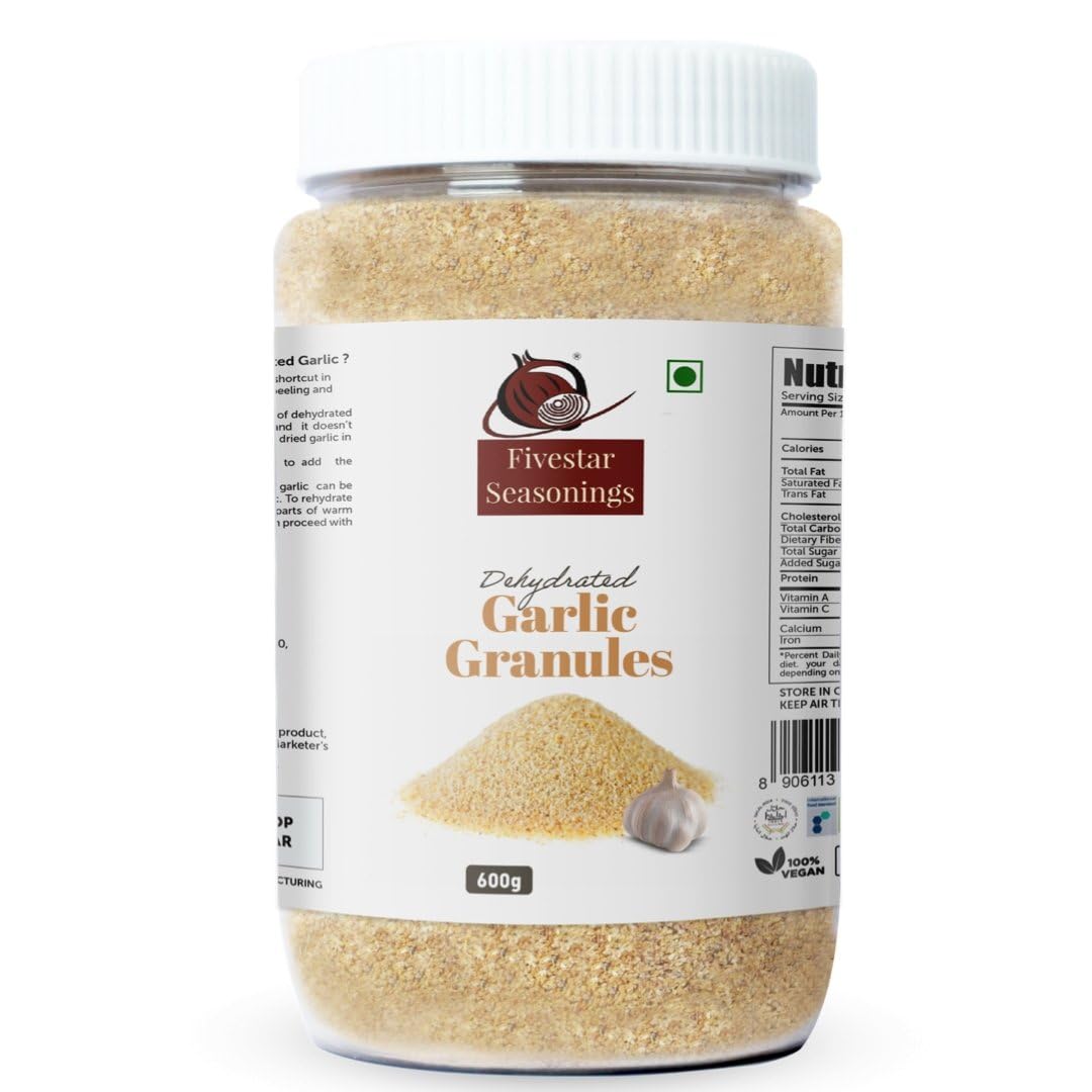 Fivestar Seasoning Dried Garlic Granules, 100% Natural Lahsun, Rich in Iron, Easy to Cook, No Preservatives Fresh Garlic Seasoning (600g) (B09SGCZRCF) Amazon Price History, Amazon Price Tracker