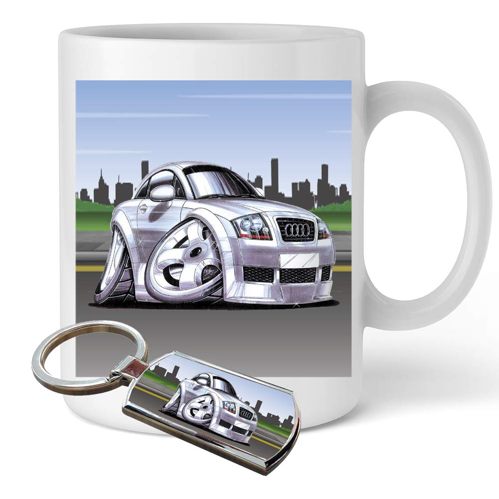 Koolart Ultimate Cartoon TT Silver Coffee Mug and Keyring Gift Set