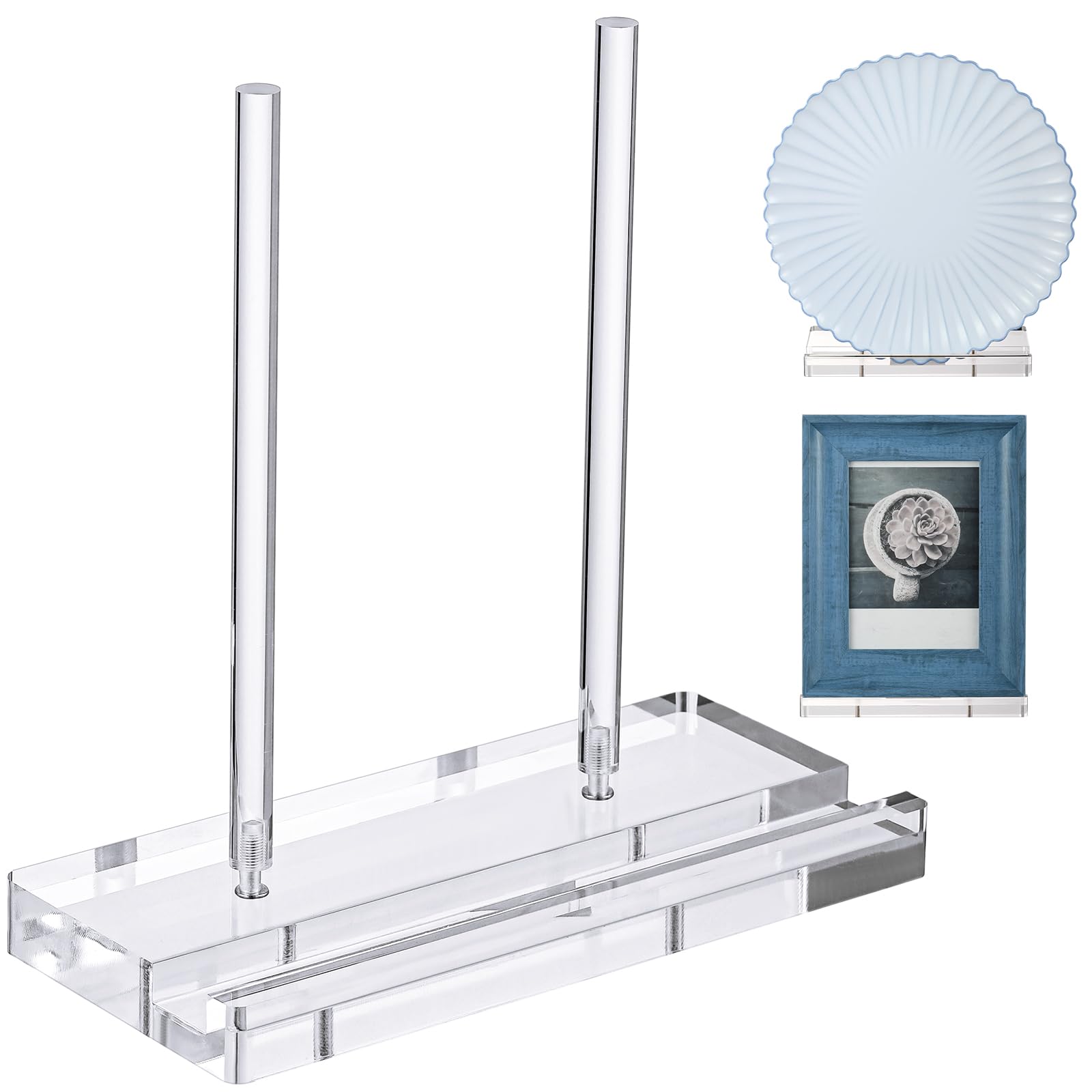 CroBlissful Acrylic Display Stand 10 x 5 x 10 Inch Tabletop Clear Easel