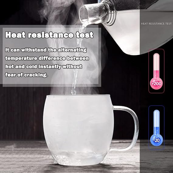 Glass Tea Cup with Infuser and Lid, 17 oz Clear Loose Leaf Tea Infuser Mug