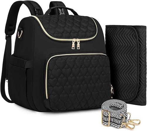 Mochila para pañales, 4 en 1, mochilas de viaje convertibles para bebé, bolsa de pañales con cambiador, bolsa de bebé para mamá, bolsillos aislados,