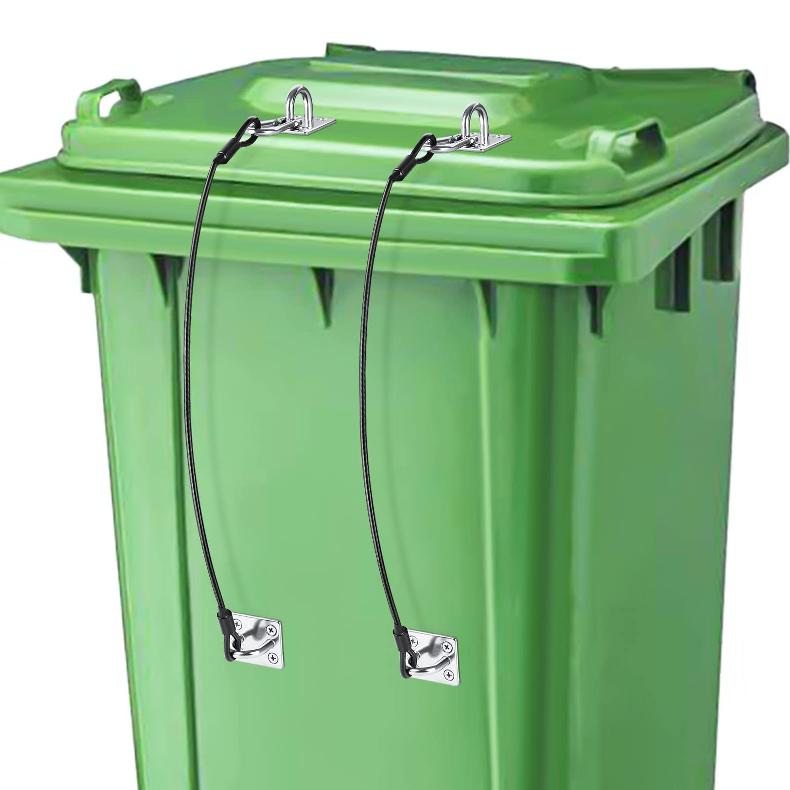 WIYETY Lot De 3 Serrures Anti-ours Pour Poubelles - Adaptables De 60 à 360 Litres | Protection Contre Animaux Et Intempéries