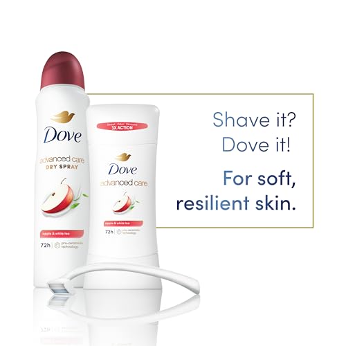 Image of Dove Advanced Care Antiperspirant Deodorant Stick to Help Repair Skin Barrier After Shaving, Apple & White Tea with 72-hour Sweat & Odor Protection, 2.6 oz (Pack of 2)