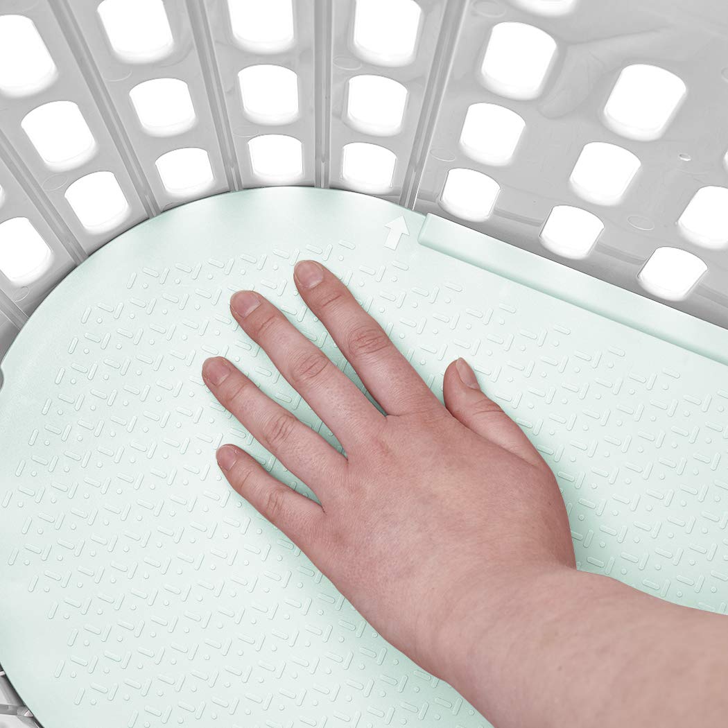 Buy Addis Fold Flat Easy Store Laundry Basket Hamper, Grey & Mint, 38