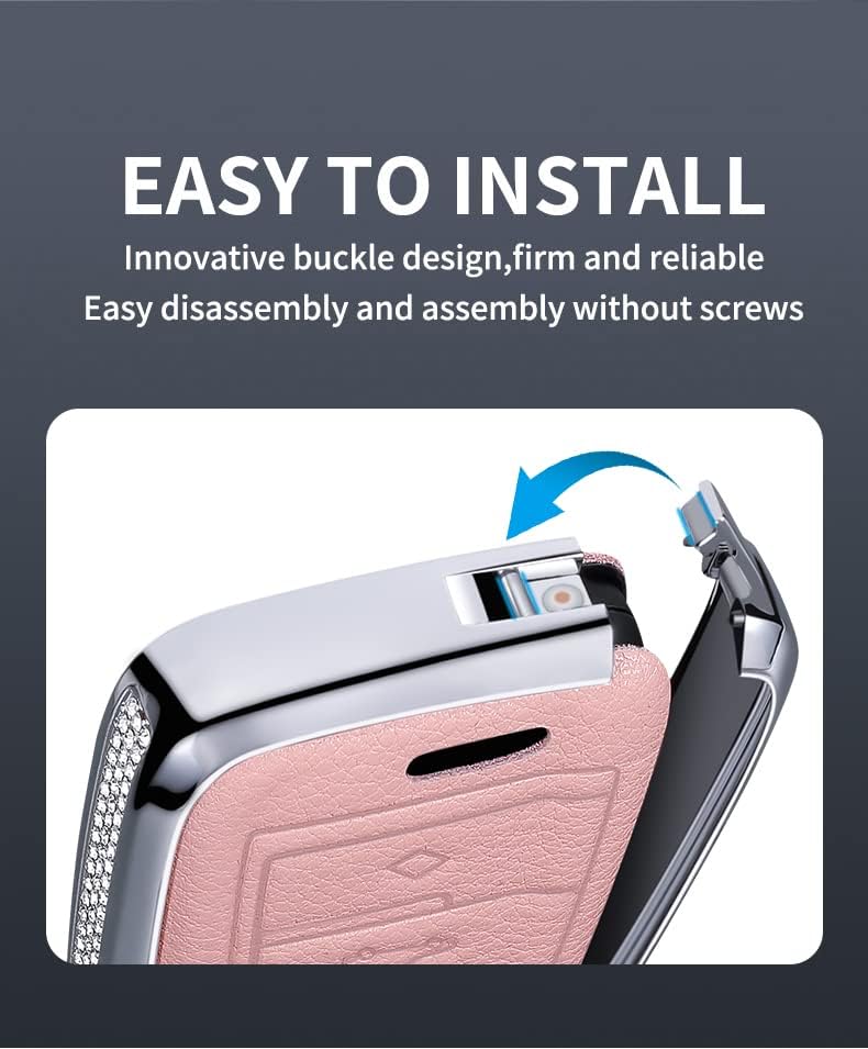 Miniatura 3 de ontto Funda para llave de coche con diamantes de imitación de 3 botones para Mercedes-Benz A Class B C E S G M V Class CLA CLS GLA GLC GLE GLK GL