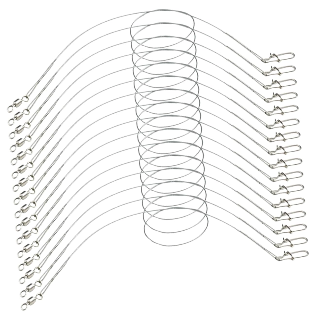 ifundom Wear-Resistant Fishing Leading Line 24pcs Stainless Steel Wire Easy to Use for Novice Pro Anglers
