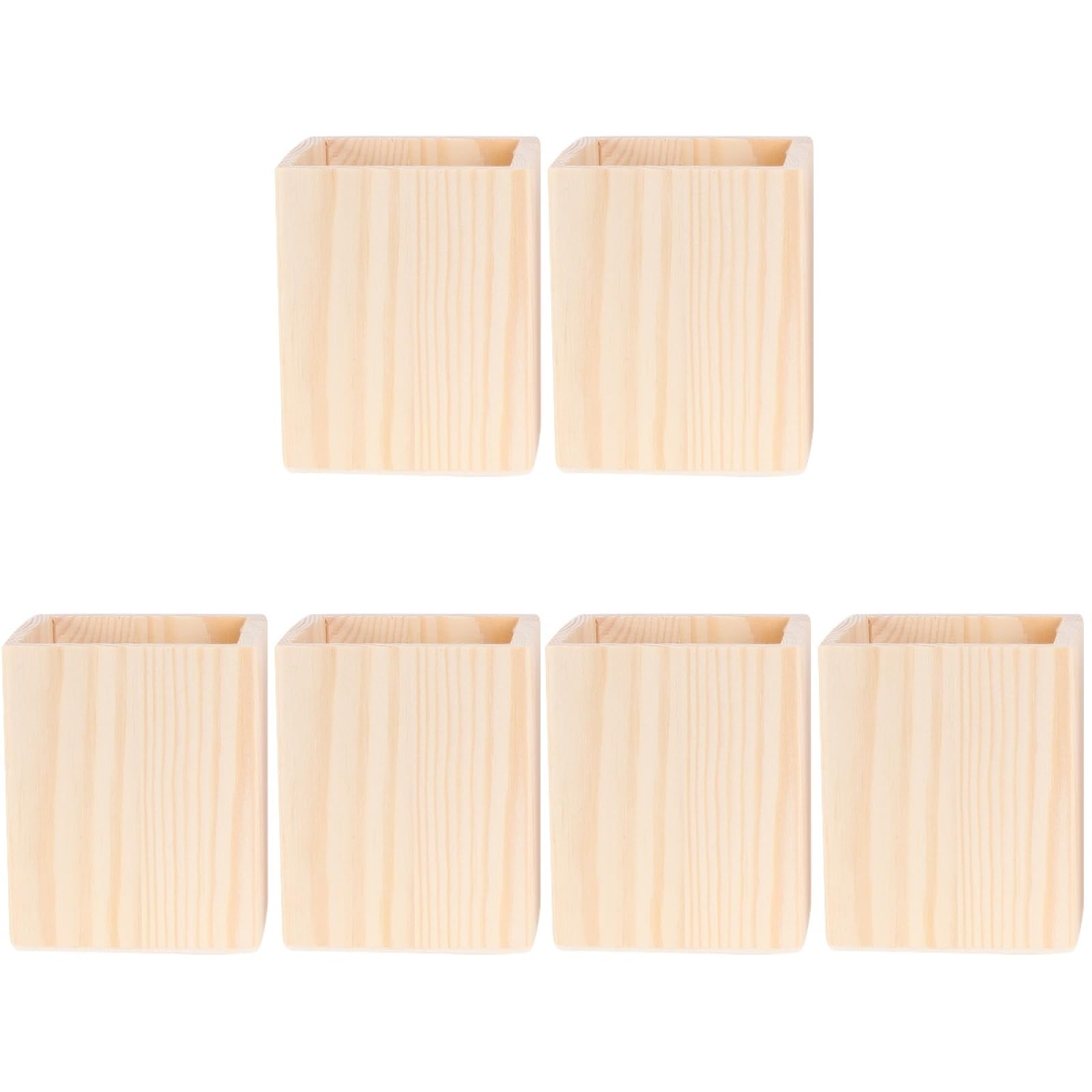 Cabilock Organizador De Oficina De Madera Con Compartimento Único 3.93X9.44X3.14In Contenedor Para Materiales Pequeños Caja Portalápices Sólido Ideal Para Escritorio Hogar Y Diy Graffiti