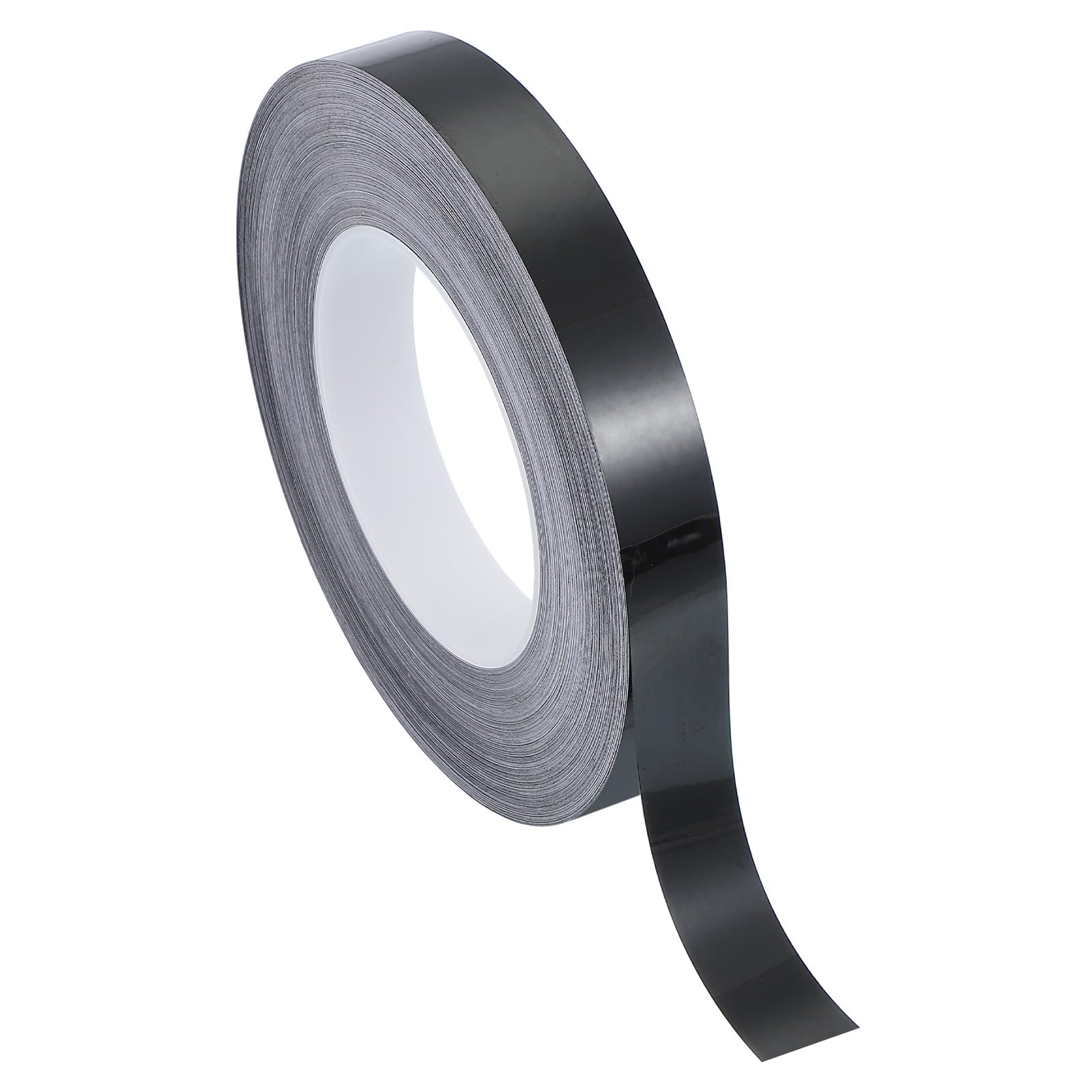 PATIKIL Nastri in Poliestere Metallizzato 20mm x 50M Nastro Metallico Adesivo Decorativo per Specchi Dettagli Decorazioni Grafiche Pareti Finiture Barche, Nero Lucido