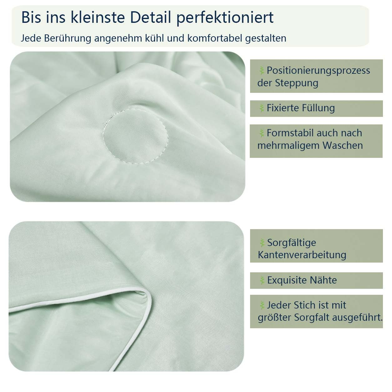 Anfaru Selbstkühlende Bettdecke Kaltseide 150x200 cm Blau Leicht Atmungsaktiv