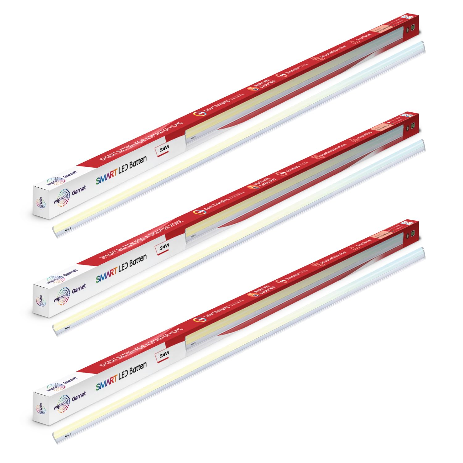 Wipro Next Smart Wi-Fi 24W CCT LED Batten | White Tunable | Dimmable | Scheduling | Scene Creation | Smart Grouping of Lights | Control from Anywhere |Amazon Alexa & Google Asst Compatible |Pack of 3-image-8