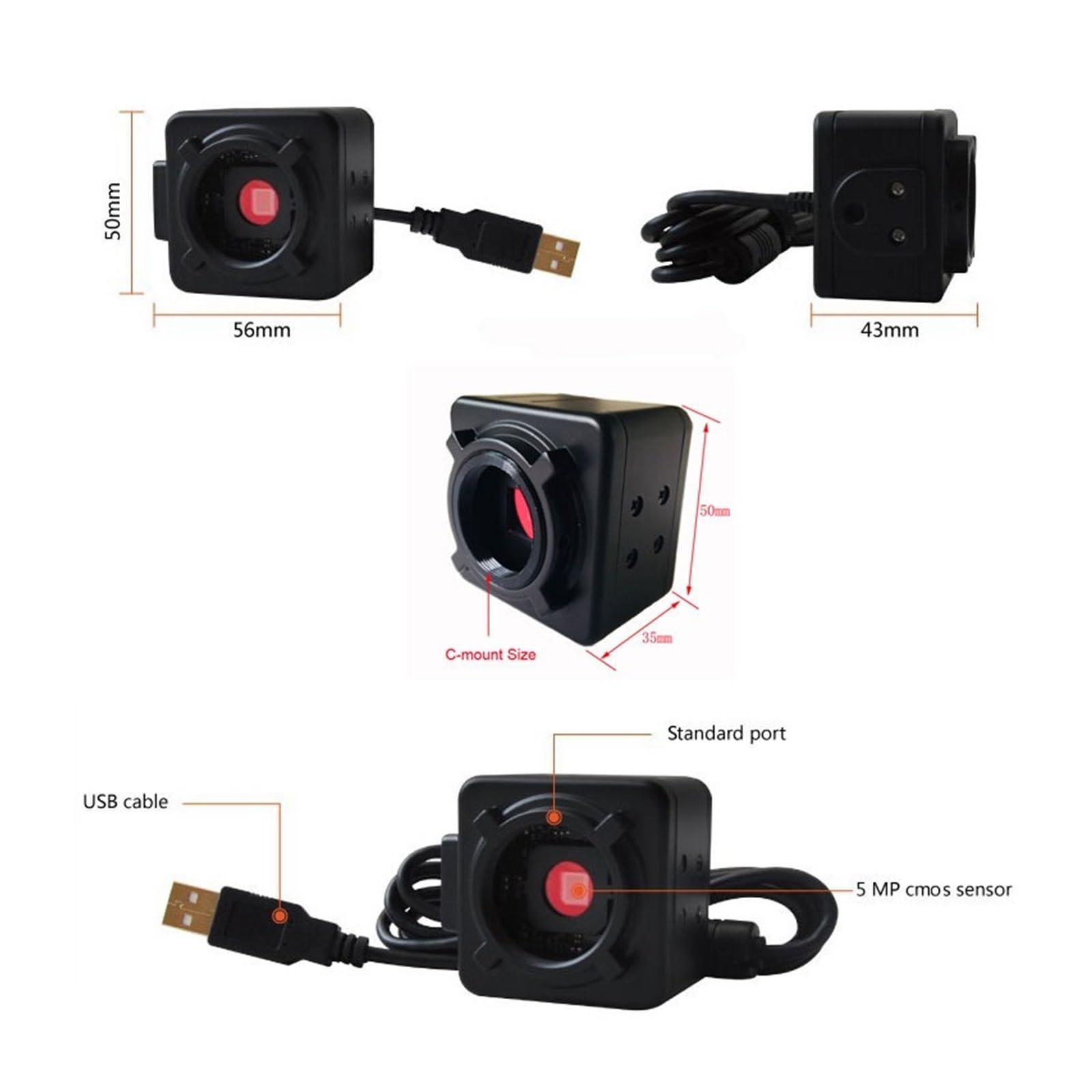 Amazon | 顕微鏡レンズ 5MP CMOS USB 単眼双眼三眼顕微鏡カメラ 