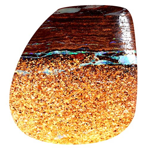 Opale boulder de Koroit naturelle 12.42 ct, cadeau d'exception pour passionné de gemmes rares