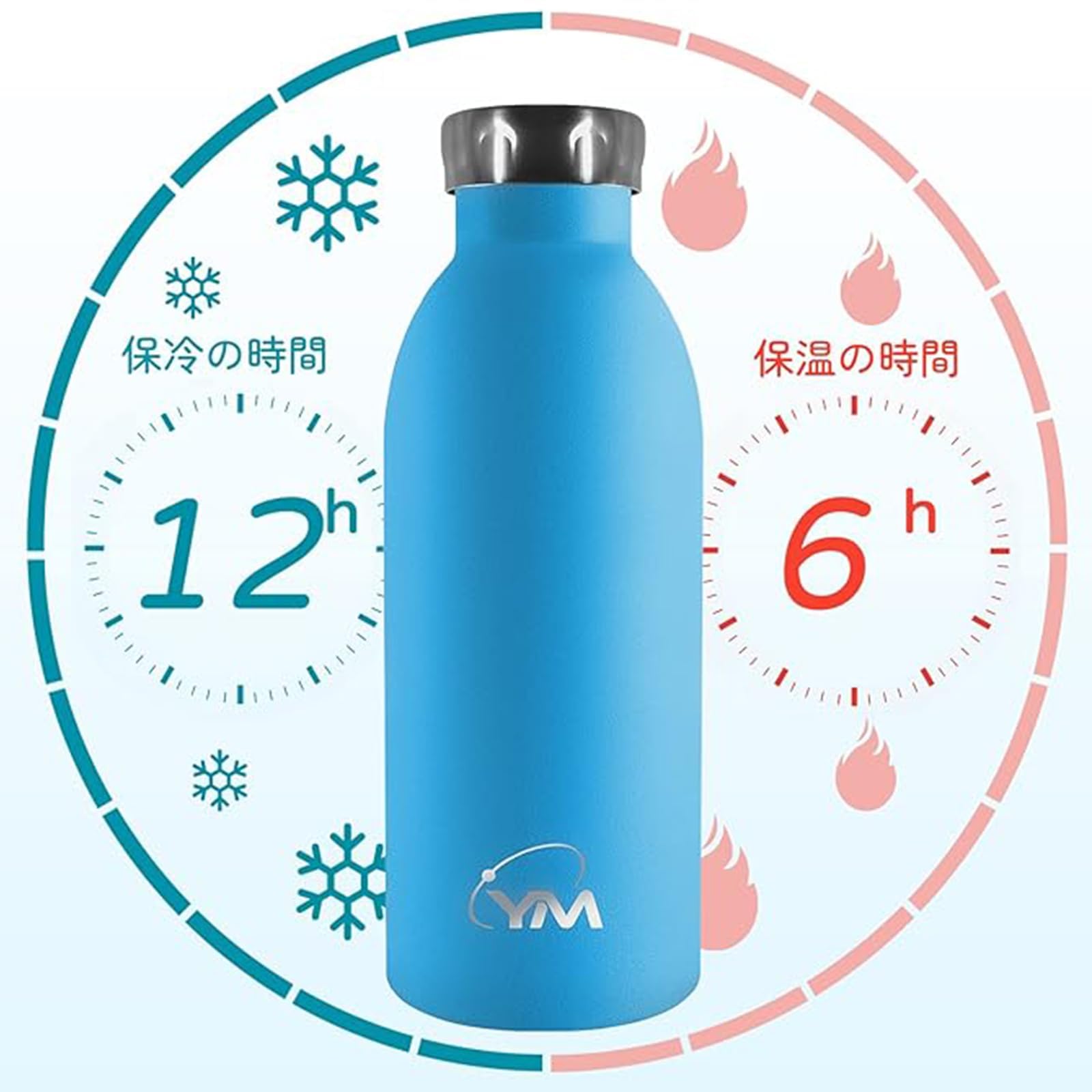 Amazon | 水筒 750ml 保温 保冷 ステンレスボトル 二種類の蓋付属