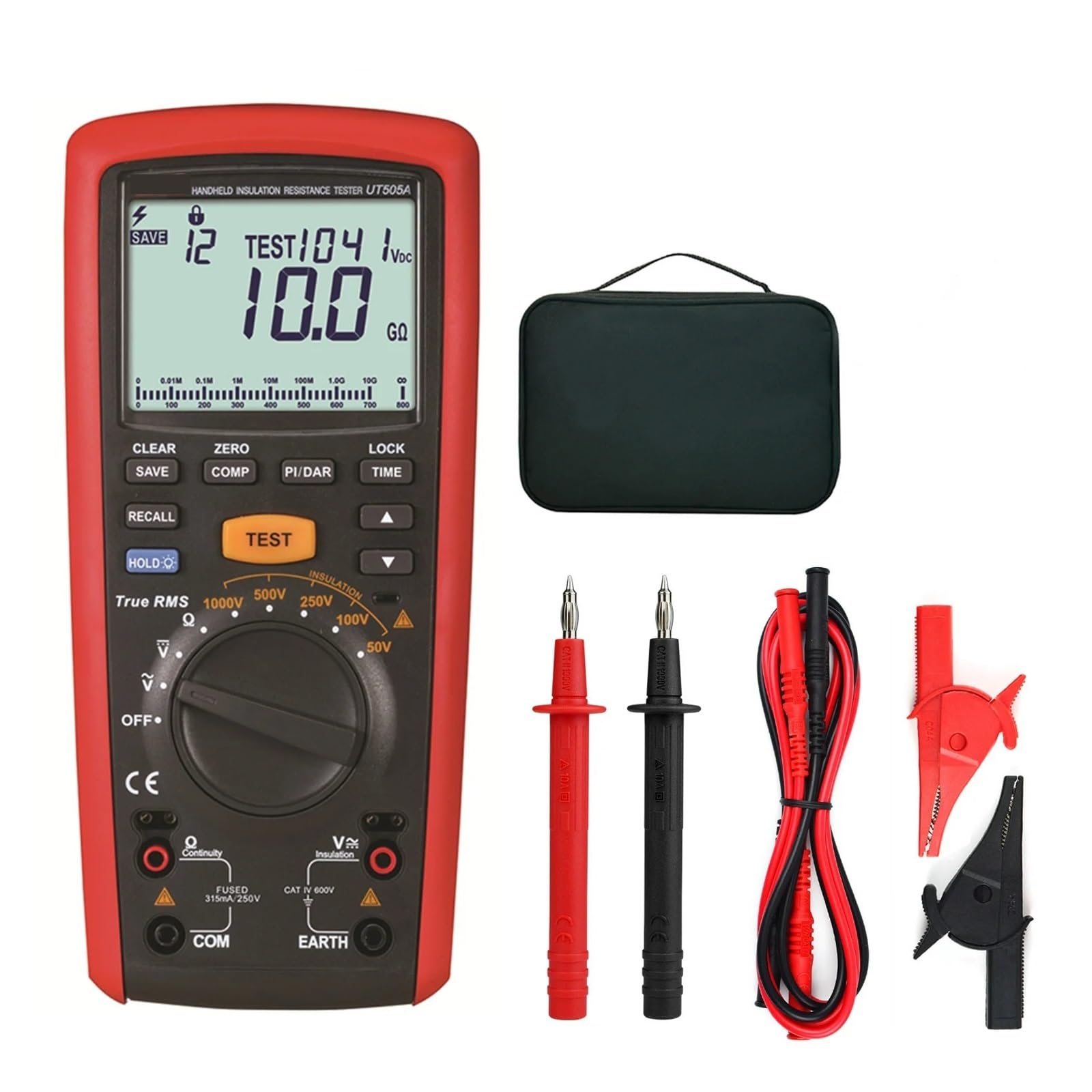 UT505B rezystancja tester, przenośny multimetr cyfrowy izolacja, AC i DC napięcia testowego pojemności częstotliwości