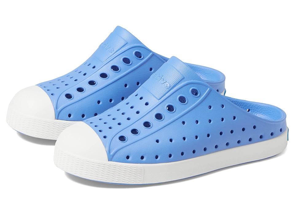 Native Shoes Kids Jefferson Sugarlite Clog (Little Kid) (Resting Blue/Shell White) Kid's Shoes INTERNATIONAL SHIPPING