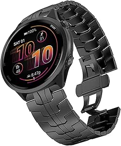 PHYSUN-Compatible With Garmin Forerunner 165 Bands, 20mm Silicone Replacement Strap Garmin Vivoactive 5 Forerunner 55 245 645 Music Smartwatch - View #7