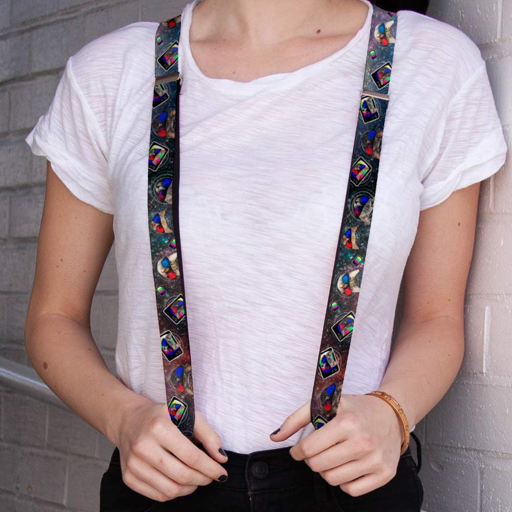 Buckle-Down unisex adults Buckle-down - Cats Suspenders, Cats, One Size US - Image 2
