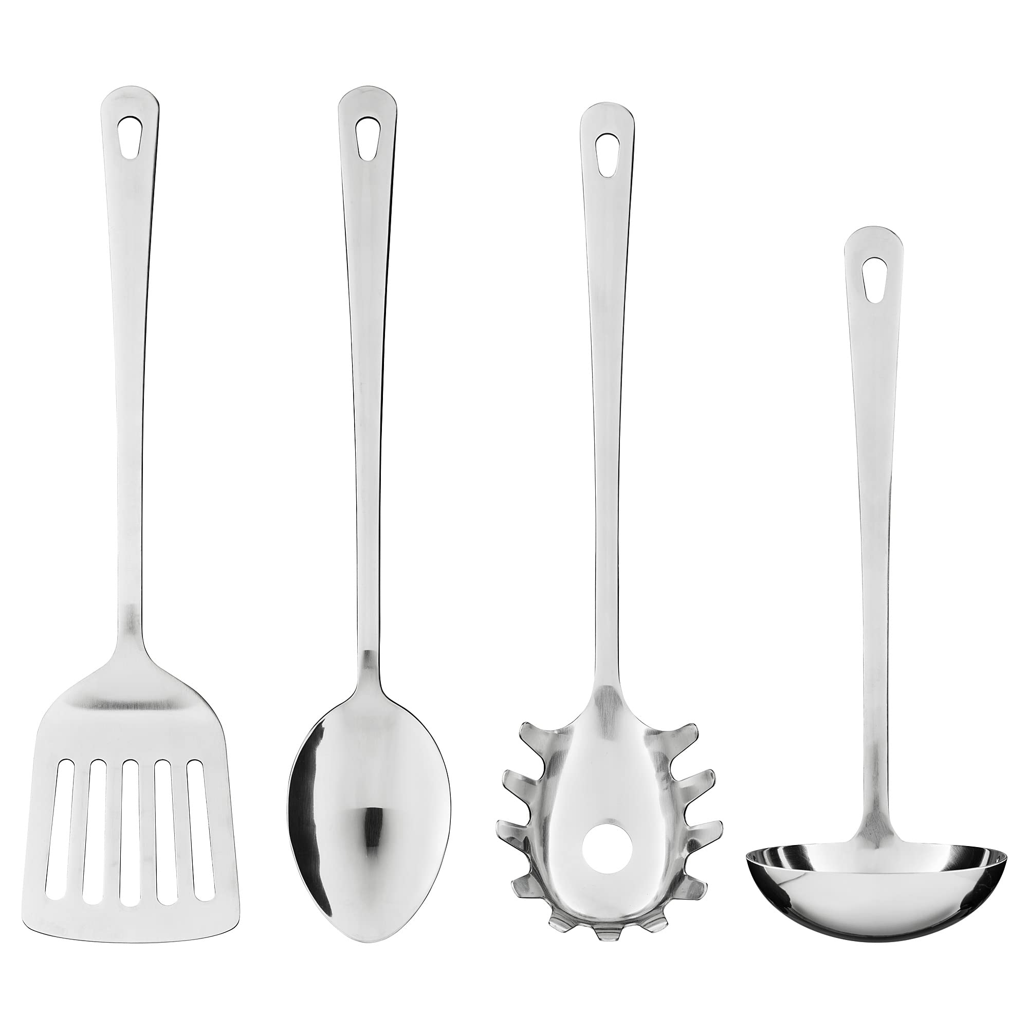 Ikea Grunka 4 parça mutfak gereci seti, paslanmaz çelik