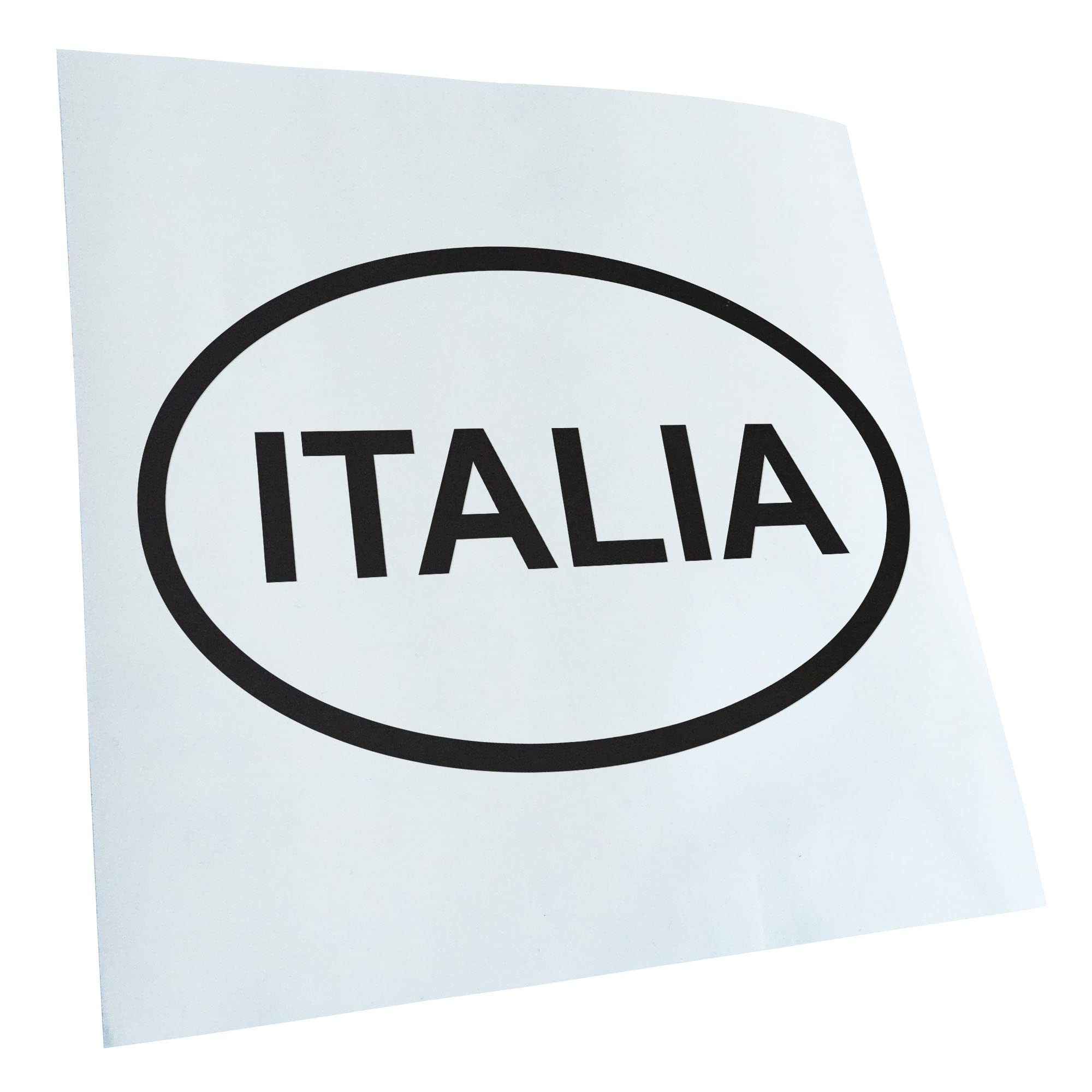 Kiwistar Matte Black-01 - Car Sticker - Matte Black - 40 X 27 Cm Italia - Italy Sticker For Car, Laptop, Bicycle, Truck, Motorcycle, Multicoloured Jdm Decal Racing