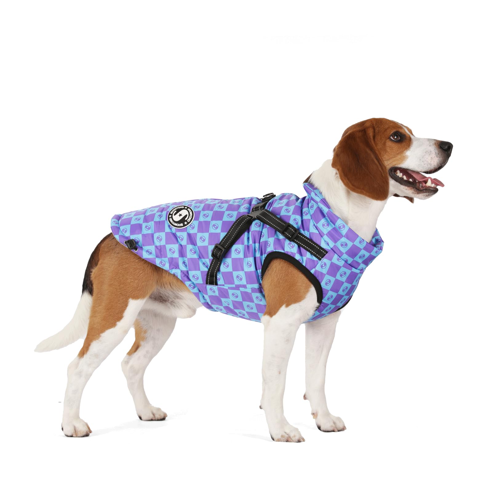 showyond Dog Coats Waterproof Winter Warm Zip Up Dog Coat with Harness Jacket for Puppy Small Medium Large Dogs