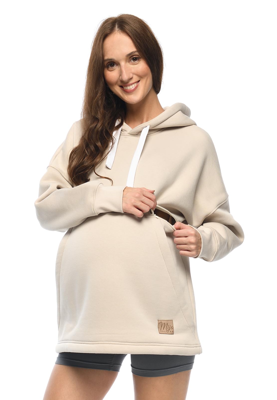 MijaCulture Umstandsmode 2in1 Stillpullover & Umstandspullover Stilltop Stillpulli Megan M021