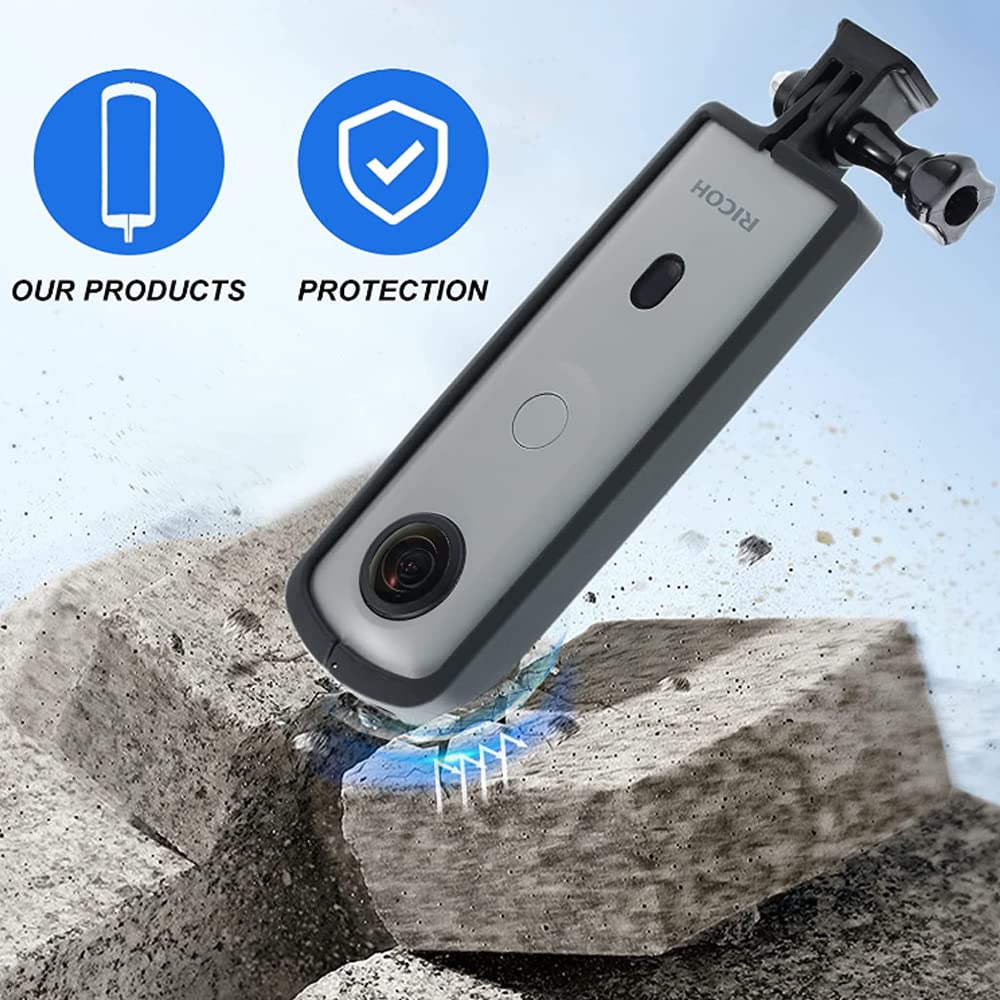 元箱・取扱説明書・純正ポーチ+レンズカバー・シリコンカバー】THETA V