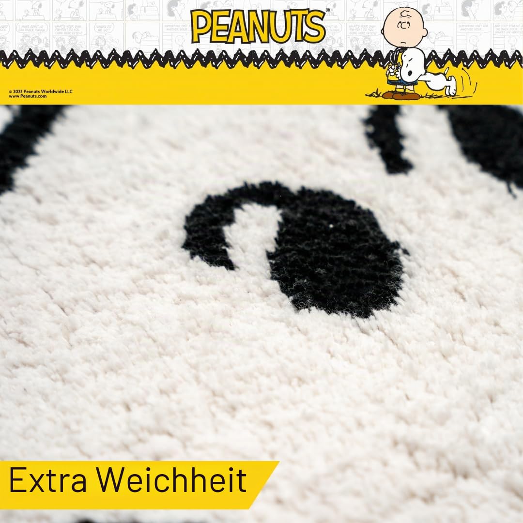 Franco Collectibles Peanuts Snoopy Badezimmerteppich, 100% Baumwolle, rutschfest, offizielles Lizenzprodukt