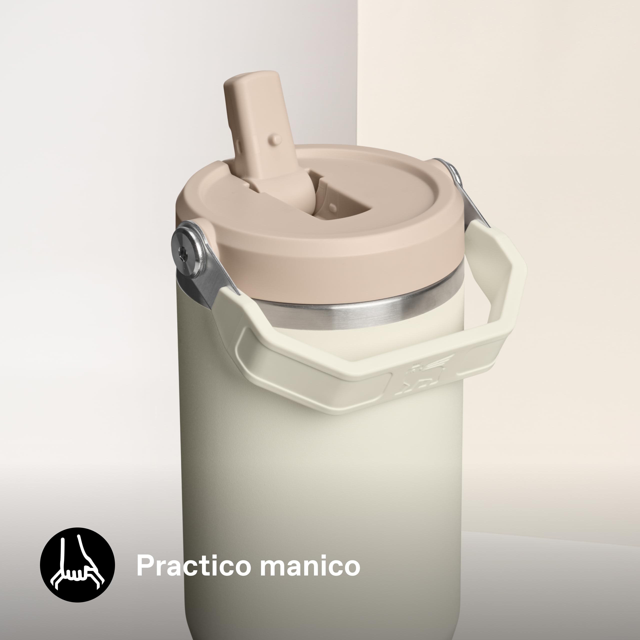 Stanley 1913 Flip Straw Tumbler Borraccia Con Cannuccia 0.89L - Cream | Fredda Per 12 Ore - Borraccia Termica Senza BPA - Bottiglia Acqua Facile Da Trasportare - Lavabile In Lavastoviglie