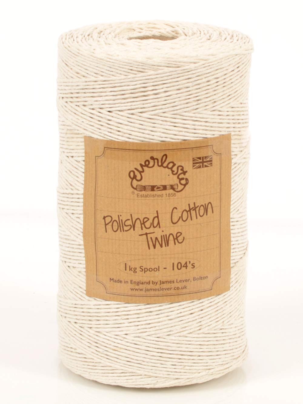Everlasto 104S (1Mm) Polished Cotton Twine Spool - 0.5Kg 1Kg (0.5Kg Spool)