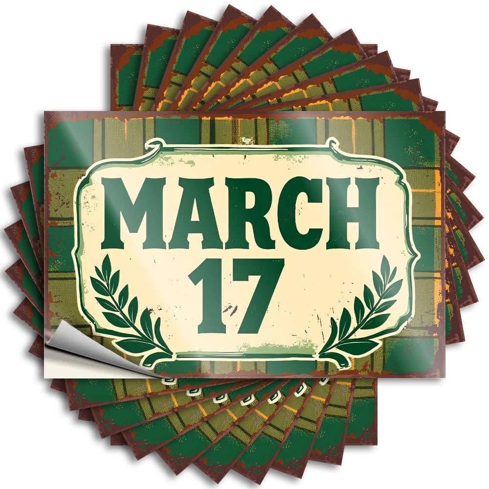 Mimosa Tattoos Helmet | St. Patrick's Day Celebration On March 17th. Lover Dart Sticker Pack(12X18CM)