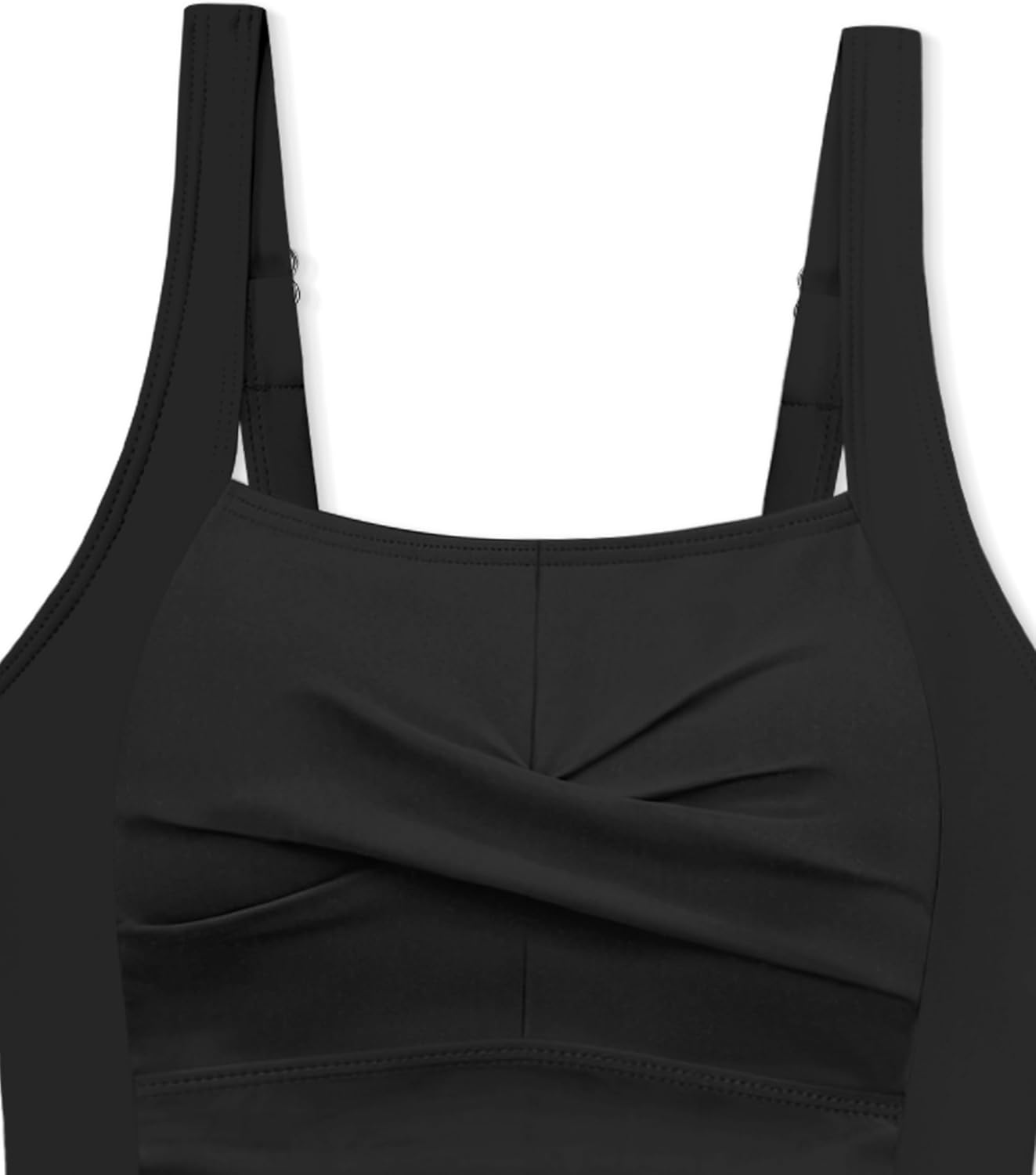 Girls Swimsuit 2 Piece Twist Cross Girls Tankini Swimsuit Color Block Ruched Bathing Suit Printed Swimwear for 9-16Y - Image 7