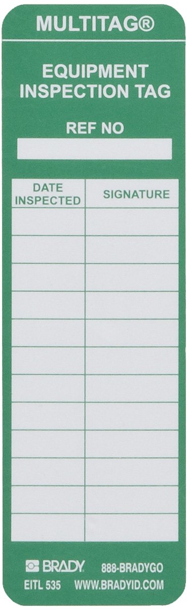 Inserts multiétiquettes Brady MUL-EITL535 en vinyle vert de 16,5 x 5,1 cm - 2