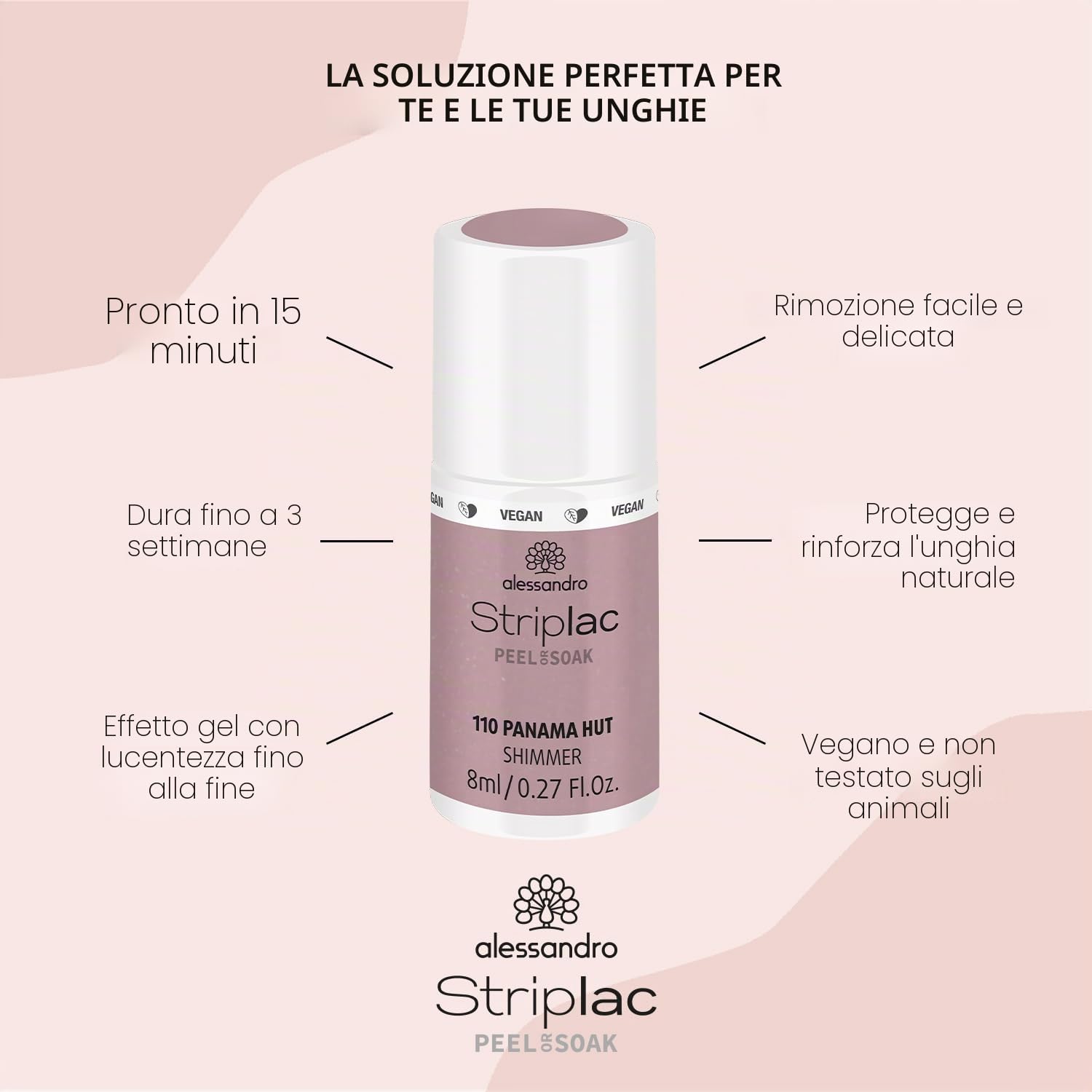 alessandro Striplac Peel or Soak – Vegan Pro Starter Kit – Set di smalto LED – per unghie perfette in 15 minuti