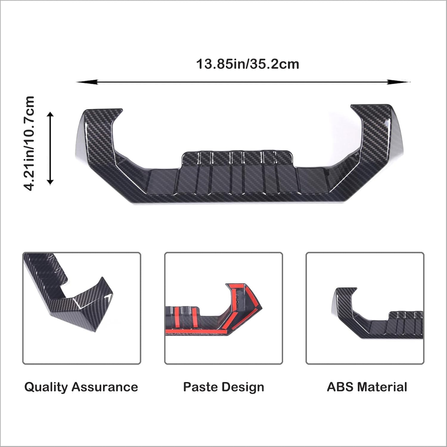 Aunginsy Car Tailgate Handle Cover Trim Compatible with Toyota Tundra 2022-2025 Pickup Rear Trunk Door Tail Gate Handle Lower Panel Scratch Protector Frame Decorative Cover ABS Exterior Accessories