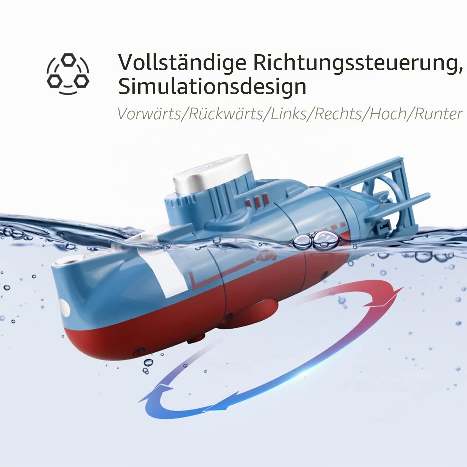 Mini U-Boot RC Boot Fernbedienung Wasserdichtes Spielzeug für Kinder