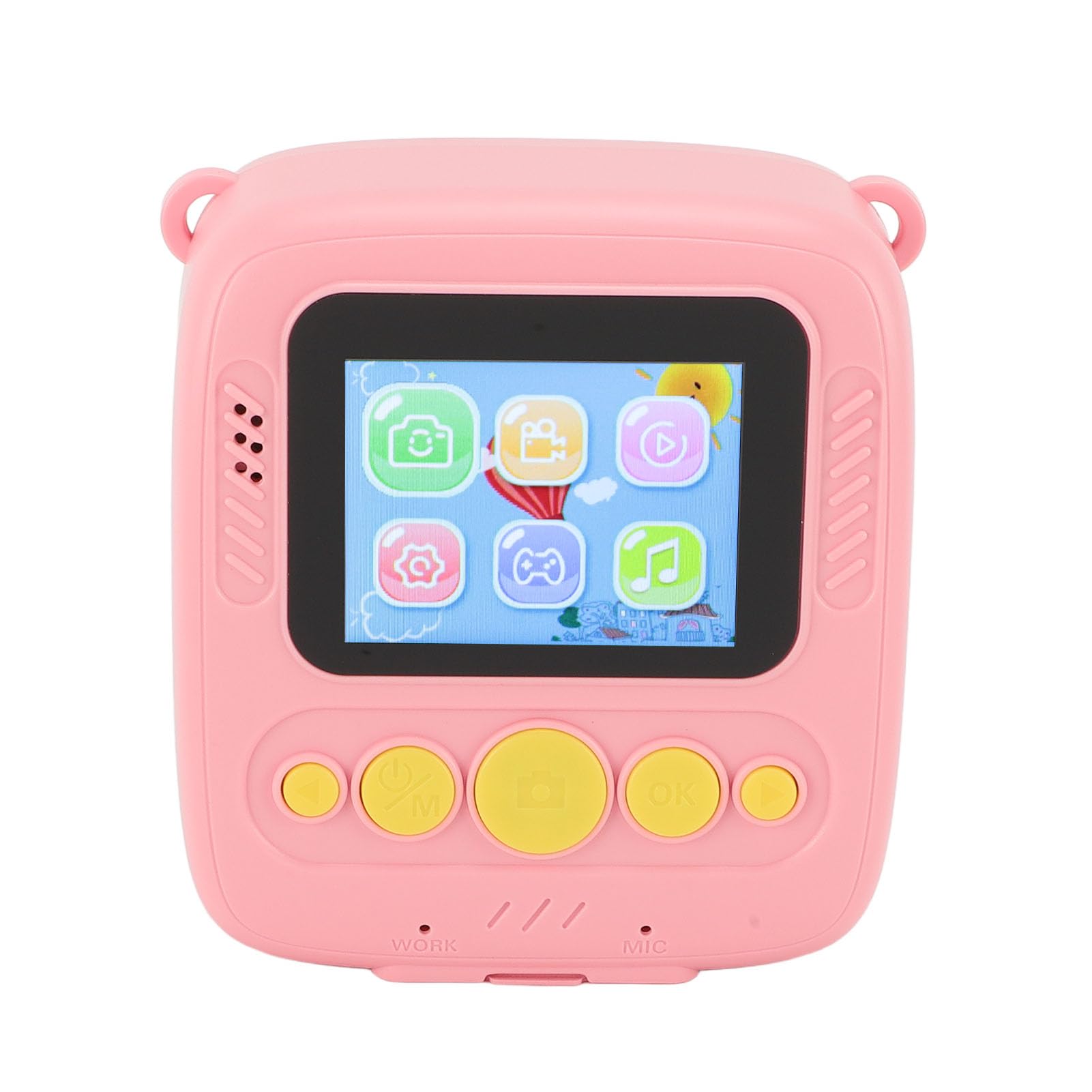 instant print camera, 1080p 8x zoom digital video camera with 2 inch screen, 48mp versatile selfie toddler camera with filters photo frames for boys girls (roseate)