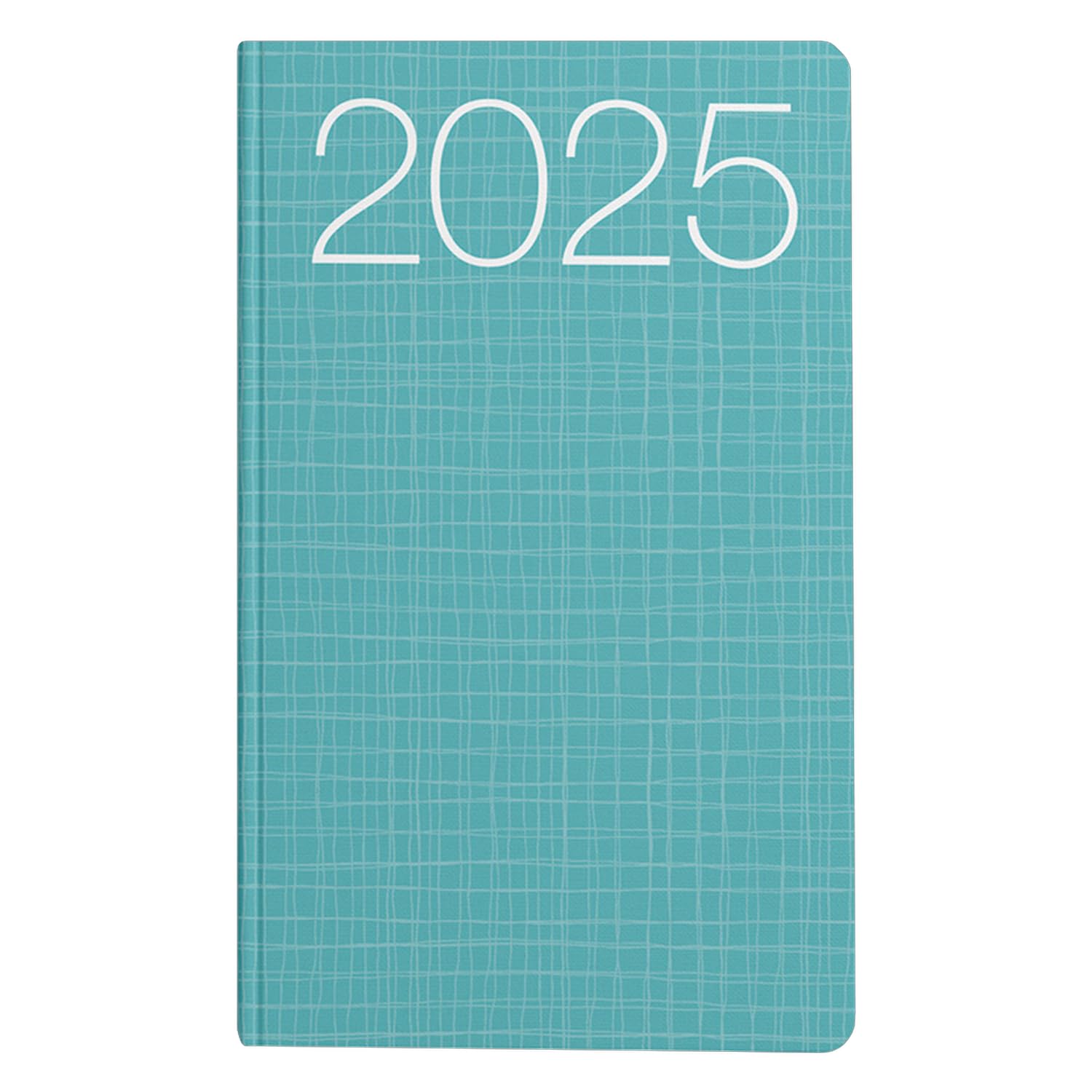 Idena 11145 Pocket Diary 2025, Ladytimer in Format 8.7 x 15.3 cm, 1 Week on 2 Pages, Diary with Flexicover Cover in Turquoise and Corner Perforation