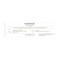 Vista 3 de Rembrandt Deeply White + Pasta de dientes blanqueadora de peróxido, sabor a menta, 3.5 onzas (paquete de 2) (el embalaje puede variar)