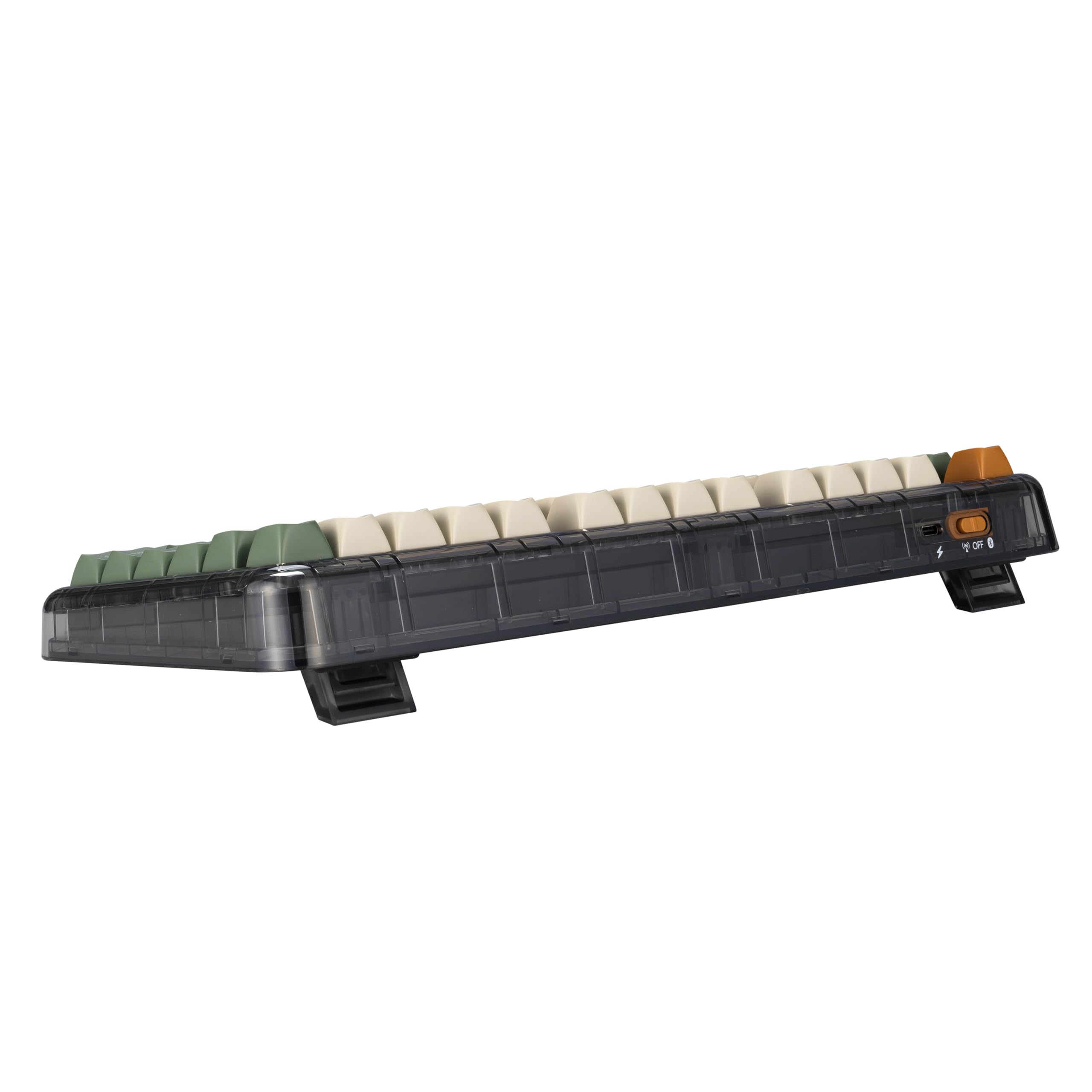 ASUS Jelly75 KD201 Keyboard | bezprzewodowa | mechaniczna | 2,4 GHz | Bluetooth i USB | Hub 4 mm | regulowane podświetlenie tła | łączy do 5 urządzeń jednocześnie | Orange Meadow