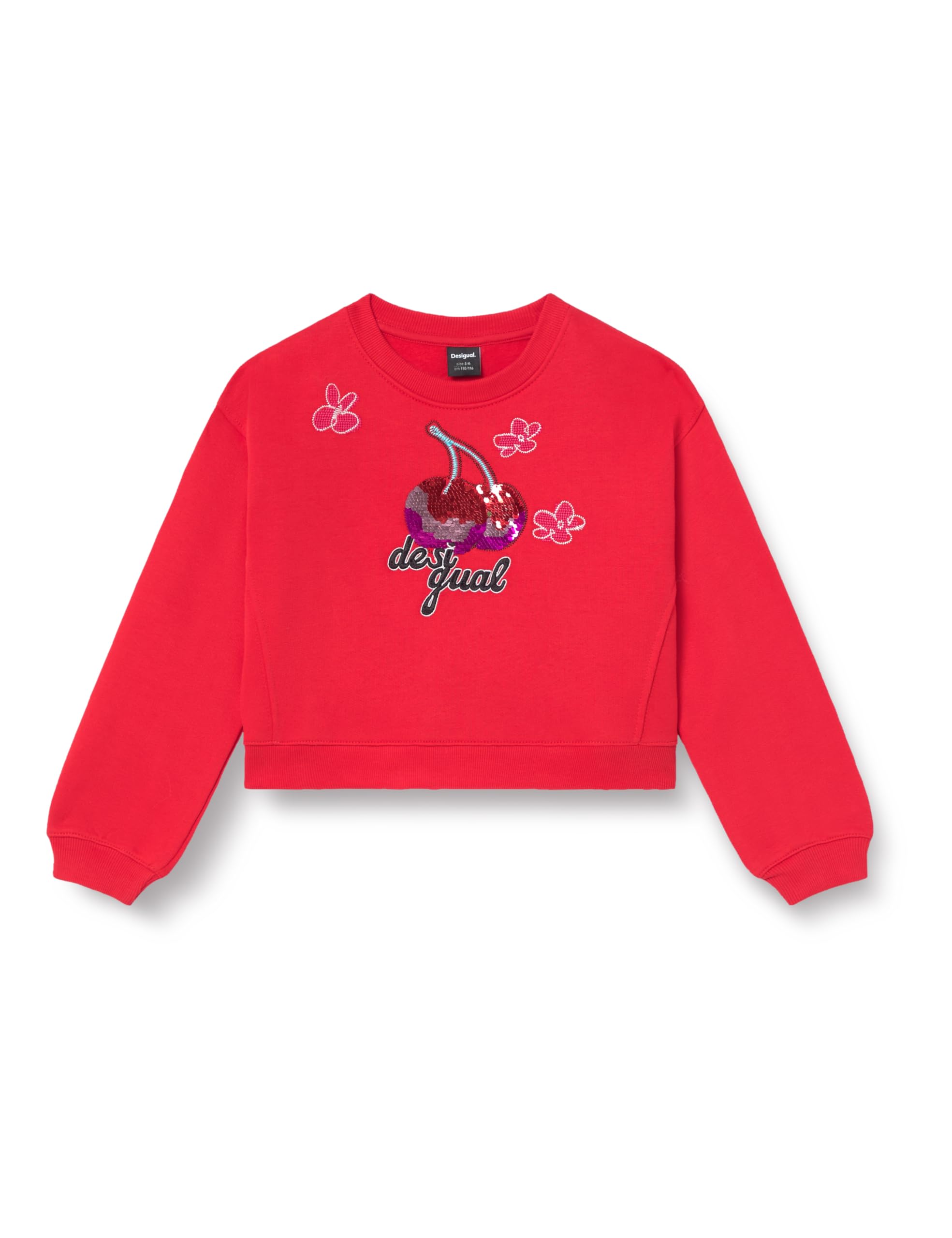 Desigual Sweat_Cherries bluza dziewczęca, Czerwone, 10 lat