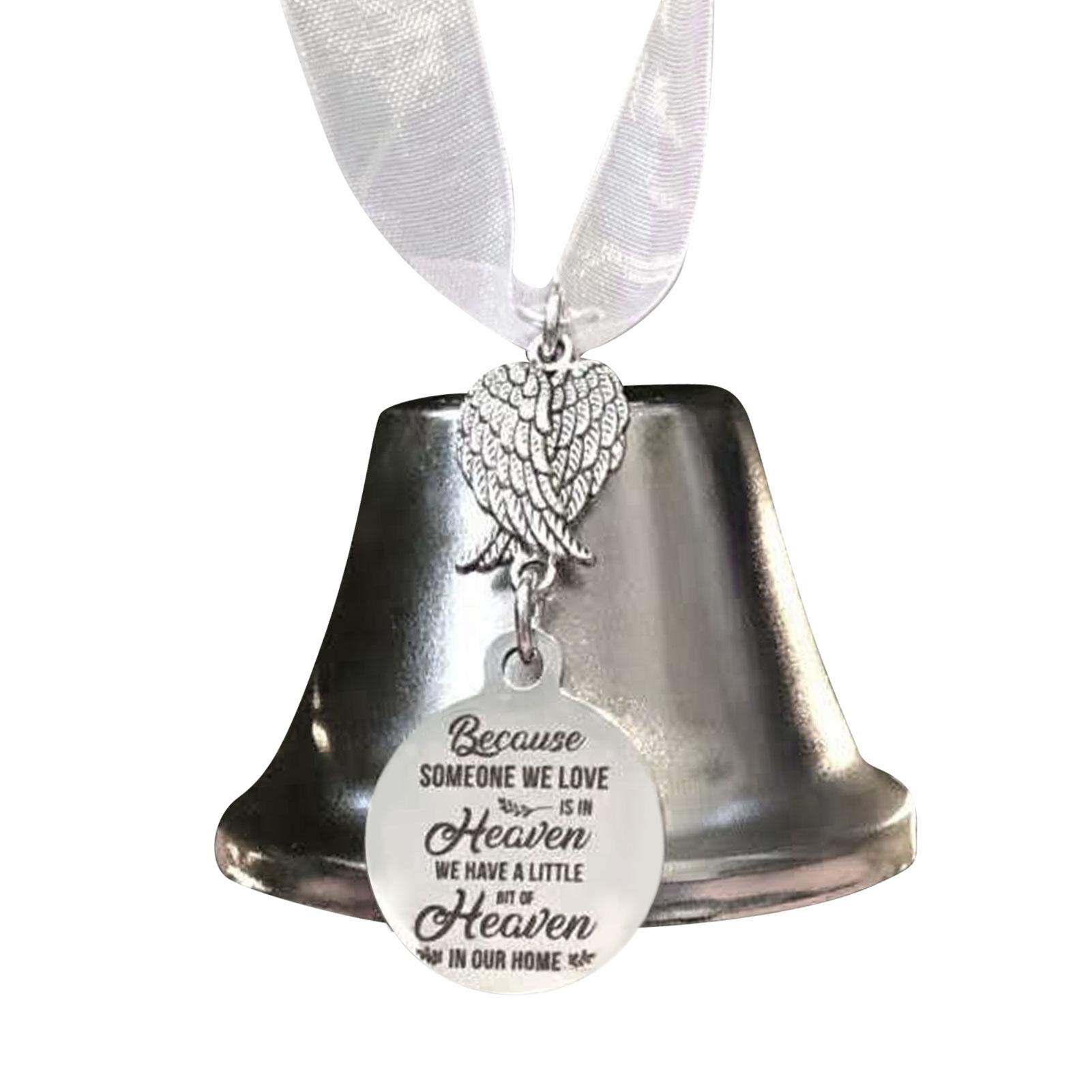 Hoghaki Memorial Ornaments, Angel Bells Angel Wings Ornament, Inspired Angel Wings Ornament, Tree Pendant Decor Round