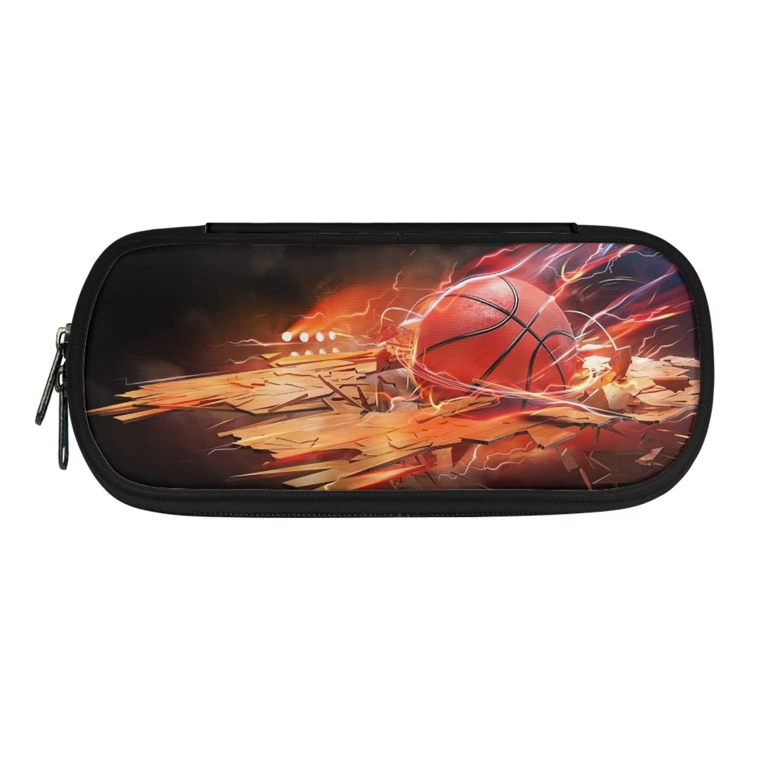 xixirimido Basketball Pencil Case for Boys Girls School Supplies Pen Holder Pencil Slot Zipper Durable Large — image 1