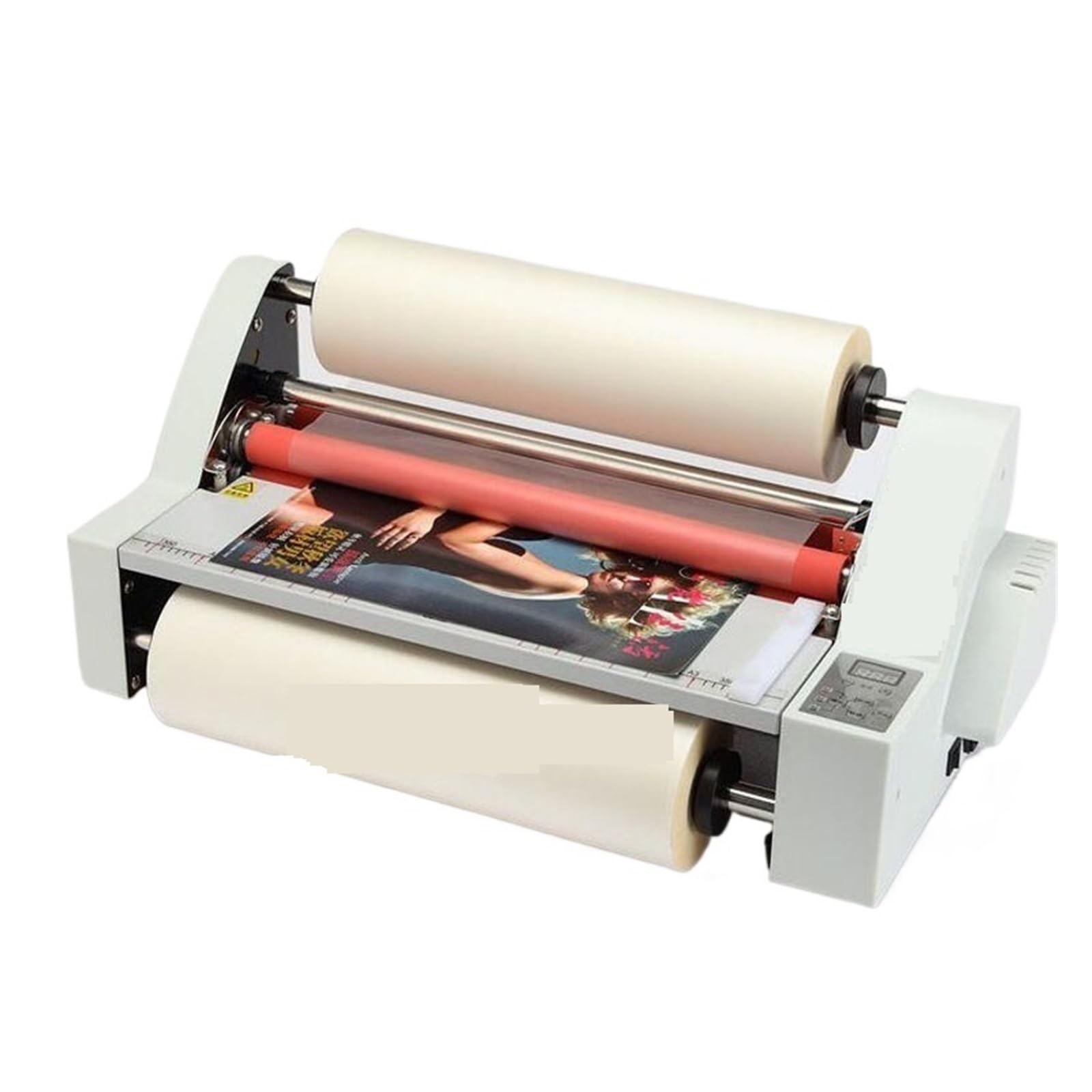Plastificatrice A4, Laminatore for rotoli di pellicola V350 Formato A3 Macchina for laminazione a caldo a quattro rulli Controllo elettronico a temperatura Modalità singola e di riscaldamento per casa